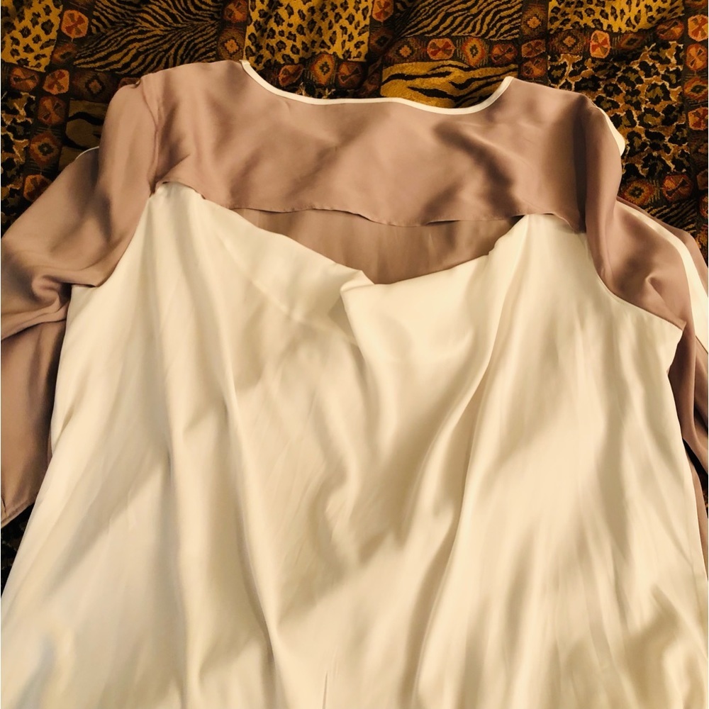 Apt. 9 Size Xl Ivory & Tan Color Block Open Back … - image 7